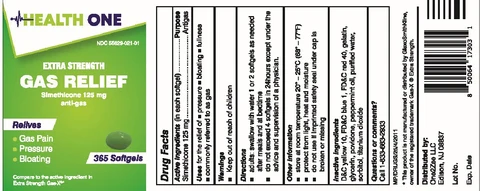 Simethicone 125MG Gas Relief 포장