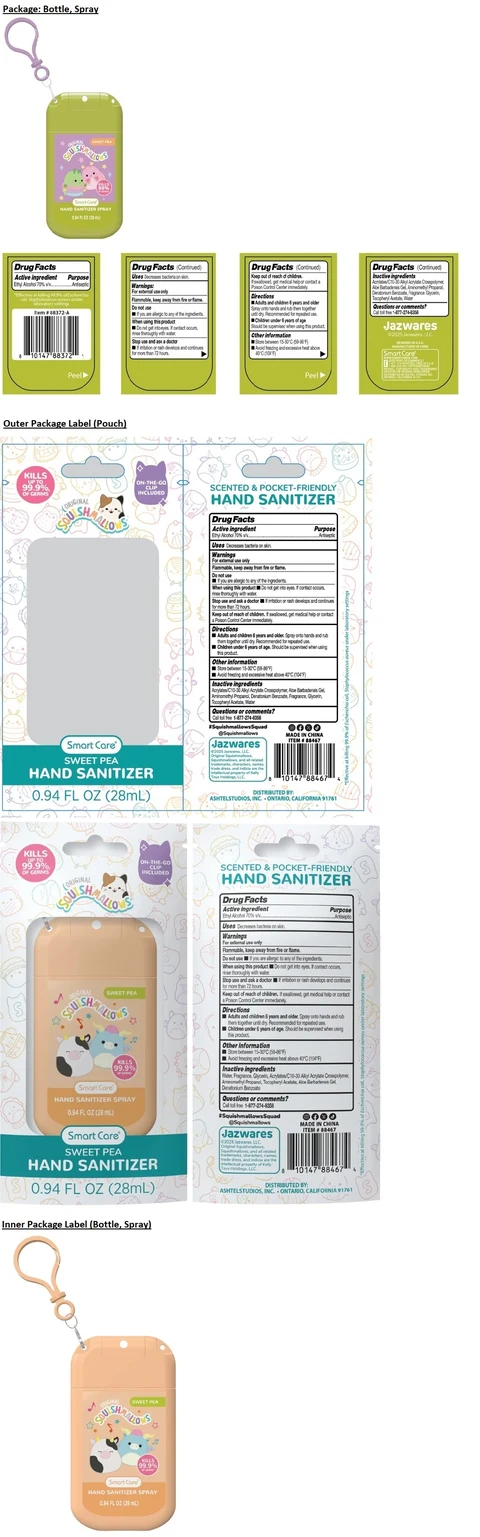 Smart Care SQUISHMALLOWS SWEET PEA HAND SANITIZER 포장