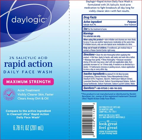 Rapid Action Daily Face WashDaylogic 포장