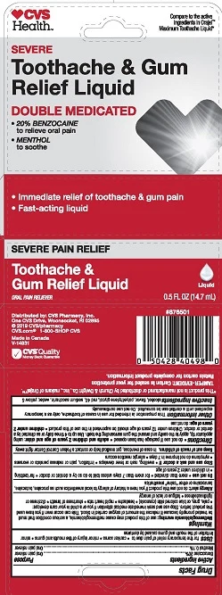 Toothache and Gum Relief packaging