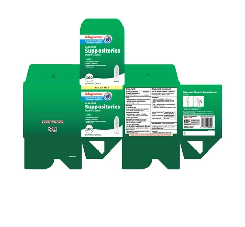 Walgreens Adult GlycerinLaxative packaging