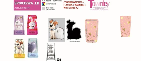 The secret Life of pets Hand Sanitizer packaging
