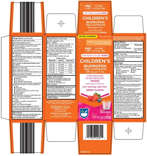 childrens ibuprofen packaging