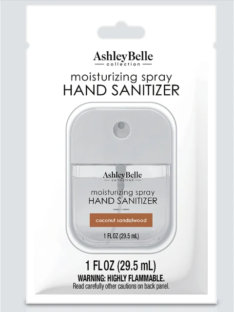 AshleyBelle Moisturizing Hand Sanitizer Coconut Sandalwood 포장