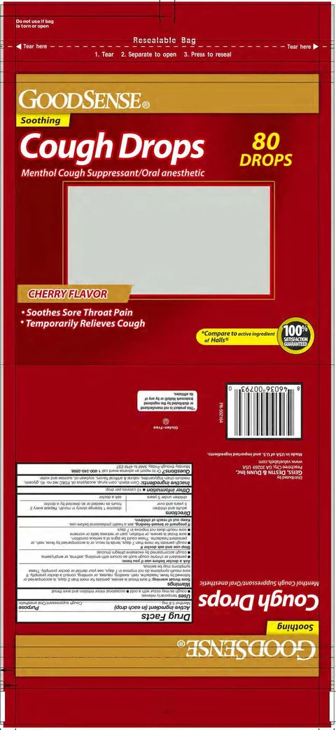 Cherry Cough Drops packaging