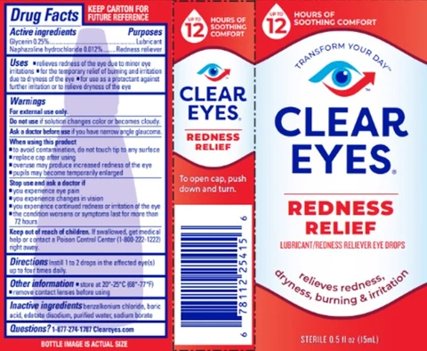 Clear Eyes Redness Relief / Clear Eyes Redness Relief Handy Pocket Pal 포장