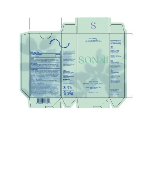 Sonni SunDay Invisible Defense packaging
