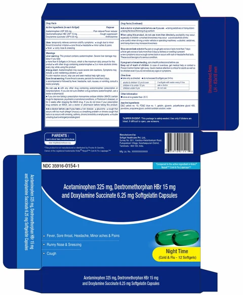 Acetaminophen, Dextromethorphan Hydrobromide and Doxylamine Succinate 포장