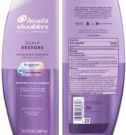 Head and Shoulders Scalp Restore Nourishing packaging