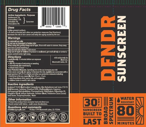 DFNDR SUNSCREENSPF 30 포장