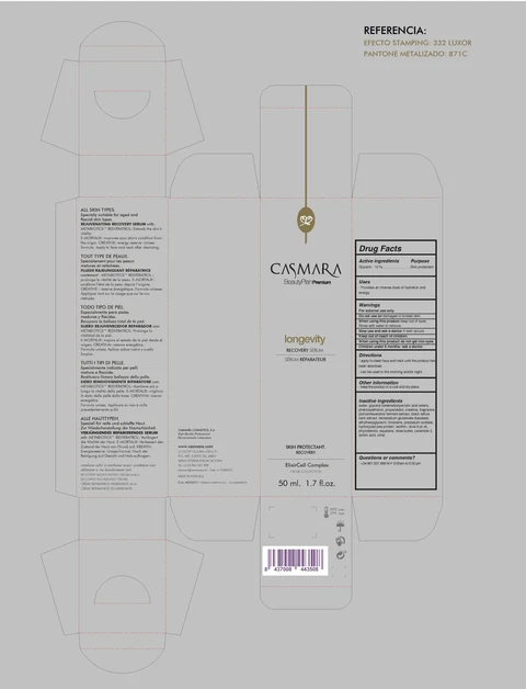 Longevity Recovery Serum packaging
