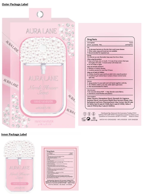 AURA LANE HAND SANITIZER Neroli Flower Scent 포장