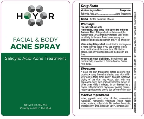 HYR Facial and Body Acne packaging