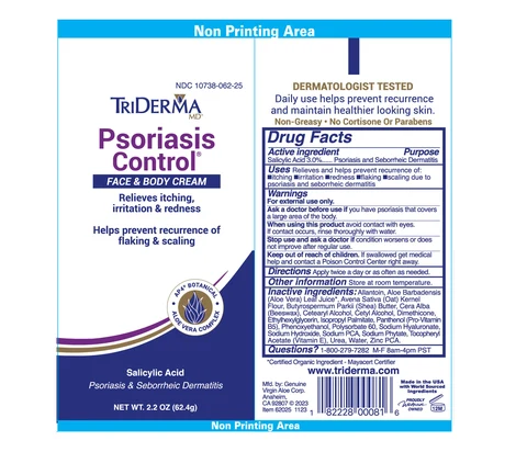 TriDerma Psoriasis Control Face and Body Cream packaging