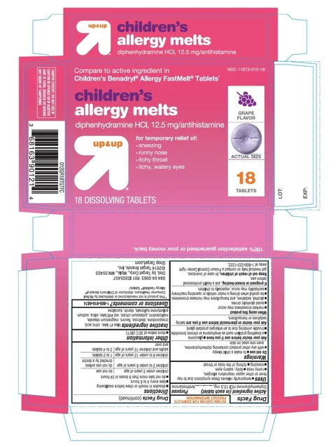 up and up childrens allergy melts 포장