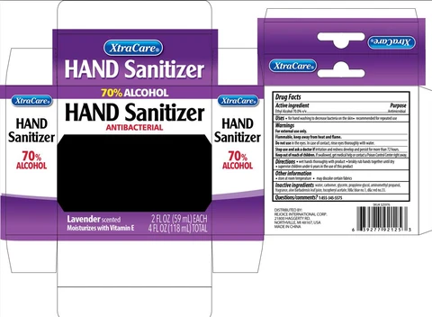 Hand sanitizer 2oz 2pk lavender packaging