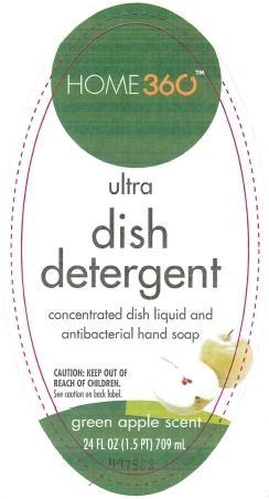 Home 360 Ultra Dish Detergent Green Apple Scent 포장