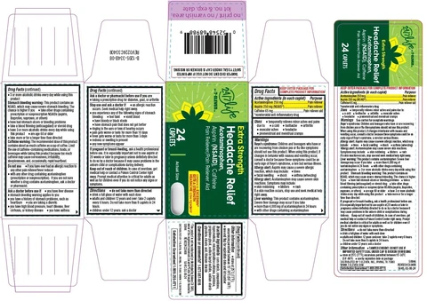 Headache Relief, Extra Strength24/7 Life by 7-Eleven packaging