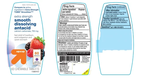 up and up extra strength smooth dissolving antacid Assorted berry 포장