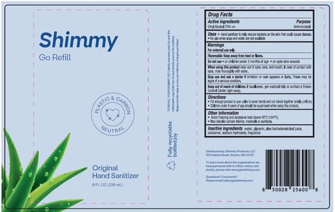 Shimmy Original Hand Sanitizer 포장