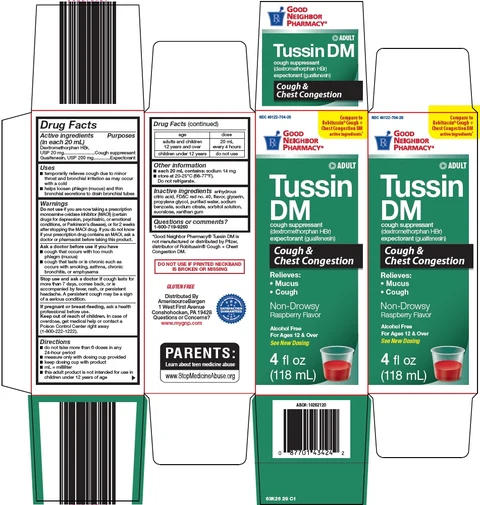 good neighbor pharmacy adult tussin DM packaging