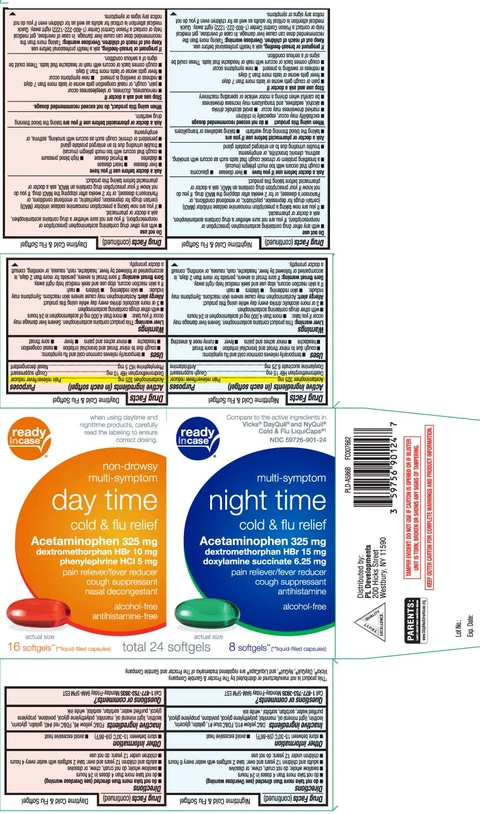 Daytime Nighttime Cold and Flu ReliefMulti-Symptom 포장