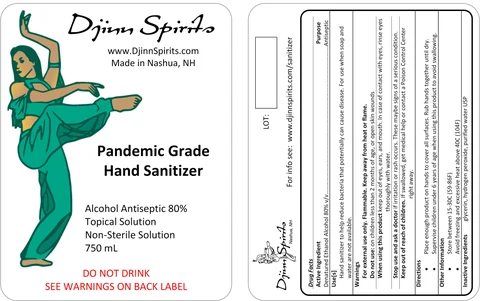 Hand Sanitizer packaging