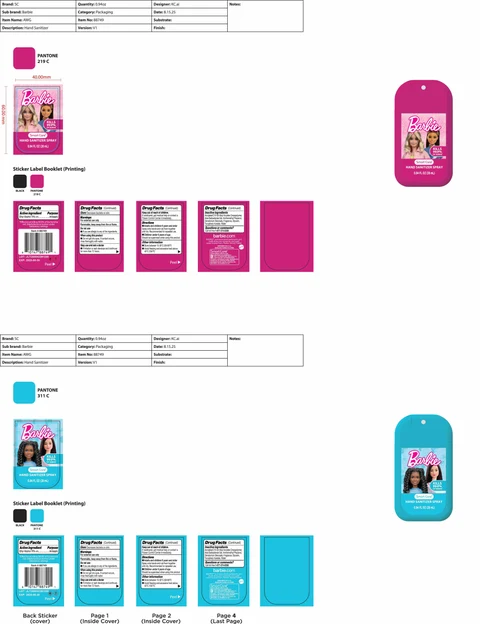 Smart Care Hand Sanitizer Barbie 포장