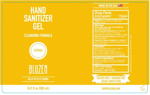 BLUZEN HAND SANITIZER CITRUS 포장