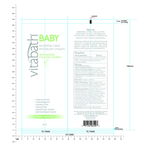 Vitabath Baby Eczema Care Moisture 포장