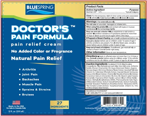 BLUESPRING Doctors Pain Formula Pain Relief 포장