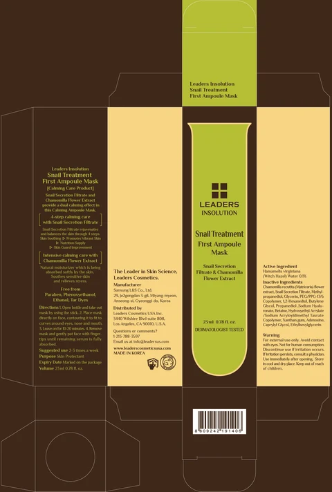 Leaders Snail Treatment First Ampoule Mask packaging
