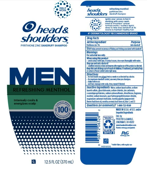 Head and Shoulders Men Advanced Series Refreshing Menthol packaging