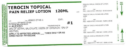 Terocin packaging