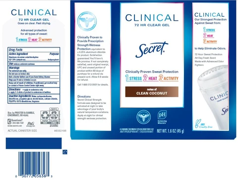 Secret Clinical Clear Clean Coconut 포장