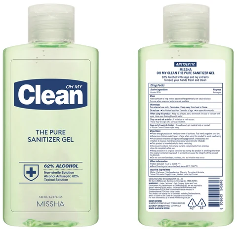 MISSHA OH MY CLEAN THE PURE SANITIZER packaging