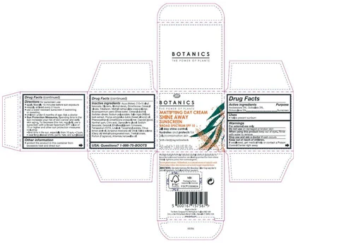 Botanics Mattifying Day All Bright Sunscreen Broad Spectrum SPF 15 포장