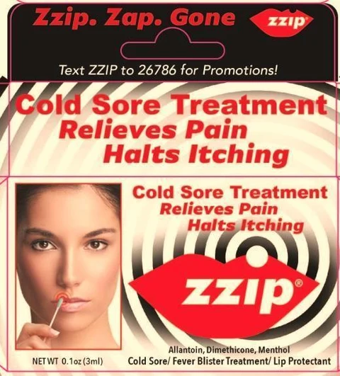 Zzip Cold Sore Treatment 포장