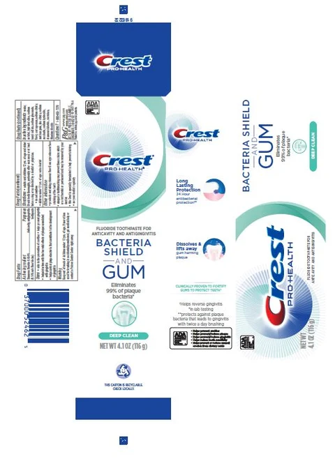 Crest Pro-HealthBacteria Shield and Gum Deep Clean 포장