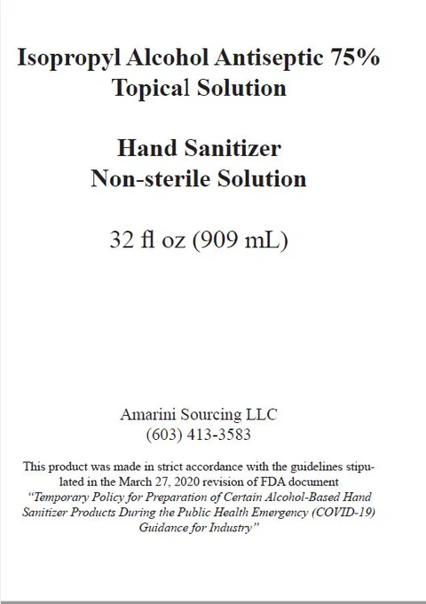 Isopropyl Alcohol Antiseptic 75% Topical Solution packaging