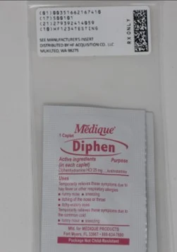 diphenhydramine hydrochloride packaging