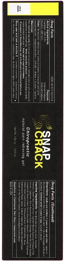 Snap Crack Natural Pain Relieving Gel 포장