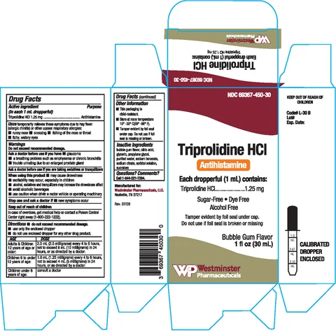 TRIPROLIDINE HYDROCHLORIDE 포장