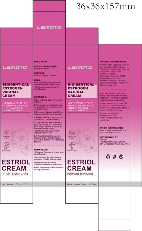 LEMOTO BIOIDENTICAL ESTROGEN VAGINAL Cream packaging