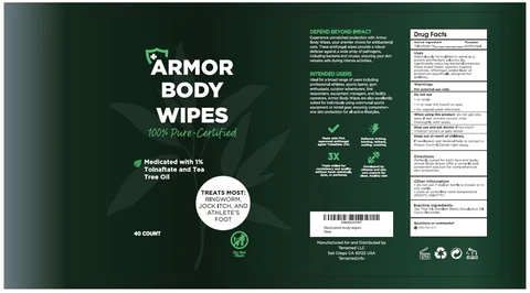 Terramed Just Think Comfort Antifungal Medicated Body Wipes packaging