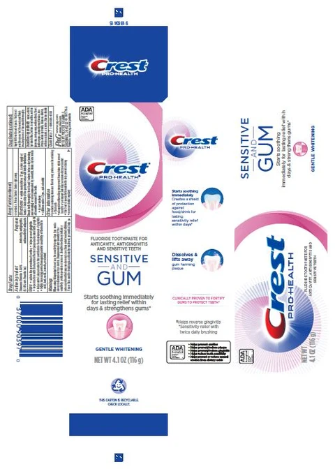 Crest Pro-HealthSensitive and Gum Gentle Whitening 포장