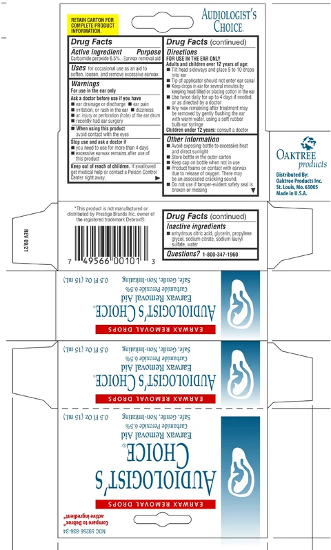 Audiologists Choice Earwax Removal Aid Drops 포장