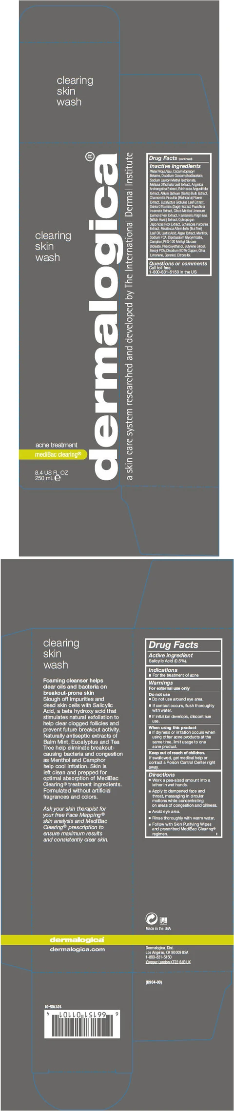 Clearing Skin Wash 포장