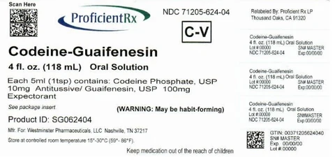 Codeine-Guaifenesin 포장