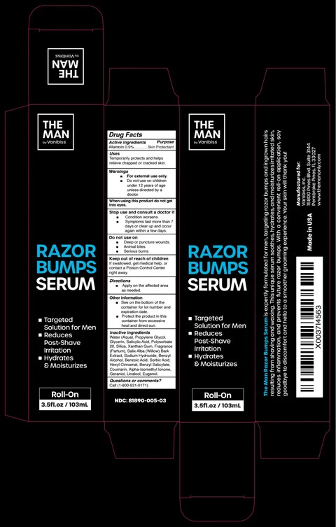 THE MAN BY VANIBISS RAZOR BUMPS SERUM 포장